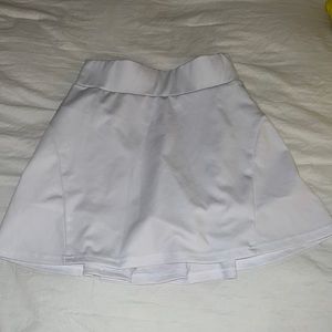 White tennis skirt